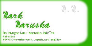 mark maruska business card